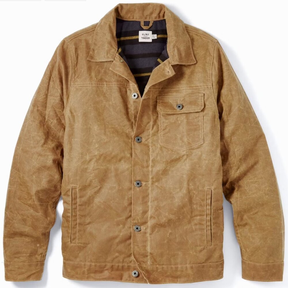 Waxed men's trucker jacket